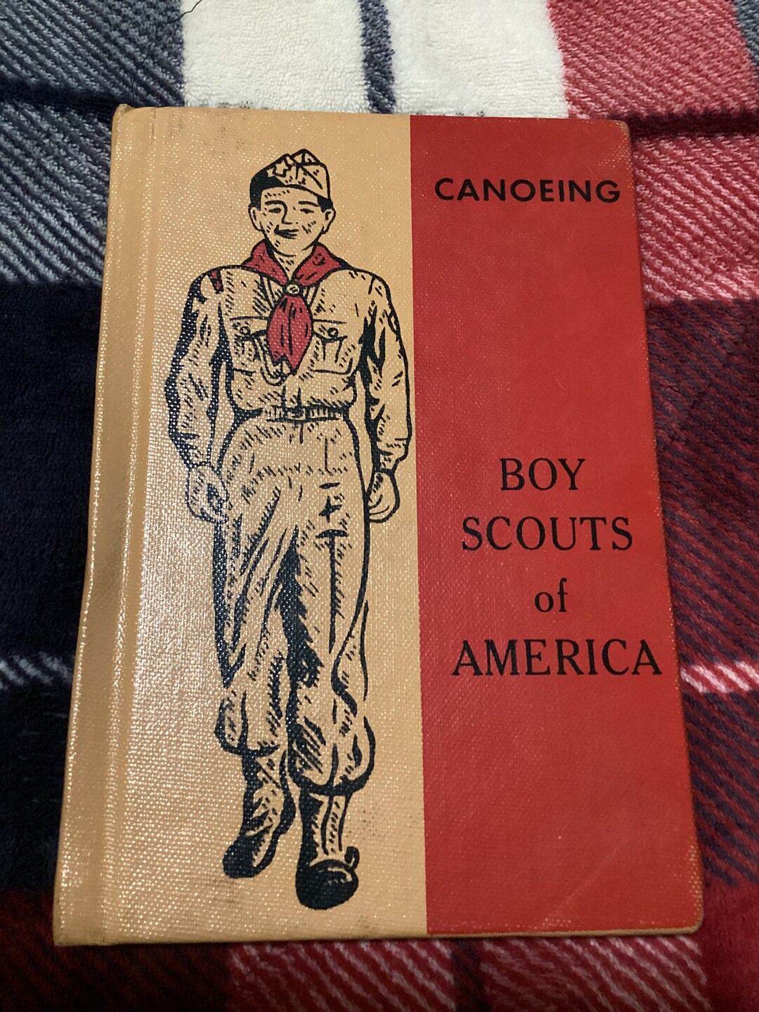 1968 boy SCOUTS of AMERICA canoeing Merit Badge Series. Hardcover Book