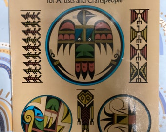 1984 &quot;NORTH AMERICAN INDIAN Designs&quot; By Eva Wilson| First  Edition Softcover Native Art Book. Rare Find.  Very Good|