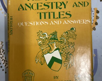 Vintage 1965 Heraldry, Ancestry and Titles Hardcover Book