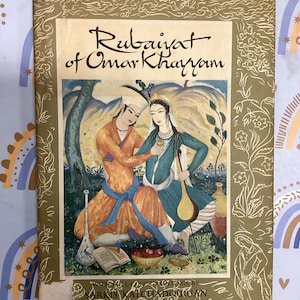 RUBAIYAT OMARA KHAYYAMA Edwarda Fitzgeralda 1974 Specjalne wydanie Vintage Twarda książka Dekoracyjna Klasyczna ilustracja Sarkisa Katchadouriana