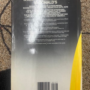 Mcdonald's: Behind the Arches, 1st Edition Hardcover, 1986 - Etsy