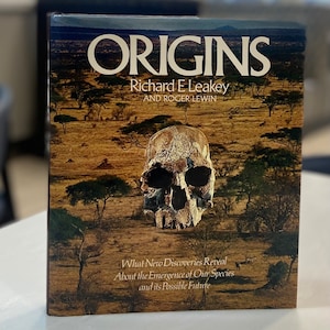ORIGINS| Rare Vintage First Edition 3rd Printing Hardcover Book 1977 By Richard LEAKEY And Roger LEWIN Very Good Glossy Collectors Copy