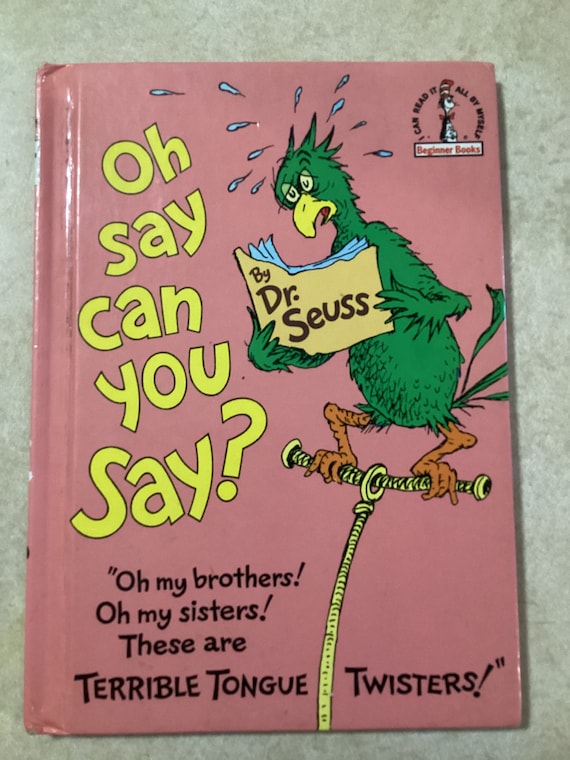 Oh Say Can You Say by Dr. Seuss, 1979 Hardcover - Etsy