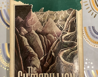 The Silmarillion J.R.R. Tolkien 1977 First American Edition Hardcover with Map, Vintage Middle Earth Collectible Book