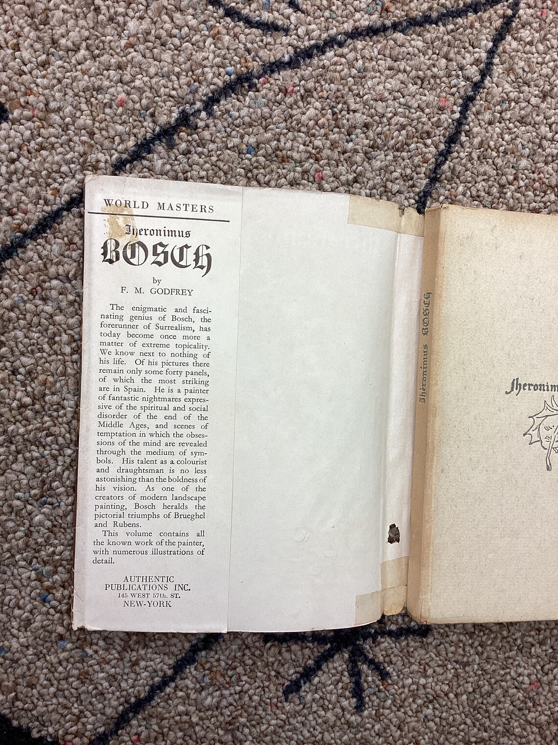 Jerome Bosch: Rare Vintage First French Edition, Godfrey M. Hardcover, photo 4 of 5