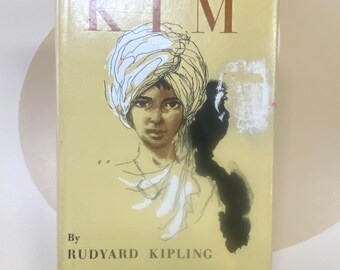 Vintage KIM-boek, Rudyard Kipling, 1950 moderne bibliotheekeditie, verzamelexemplaar