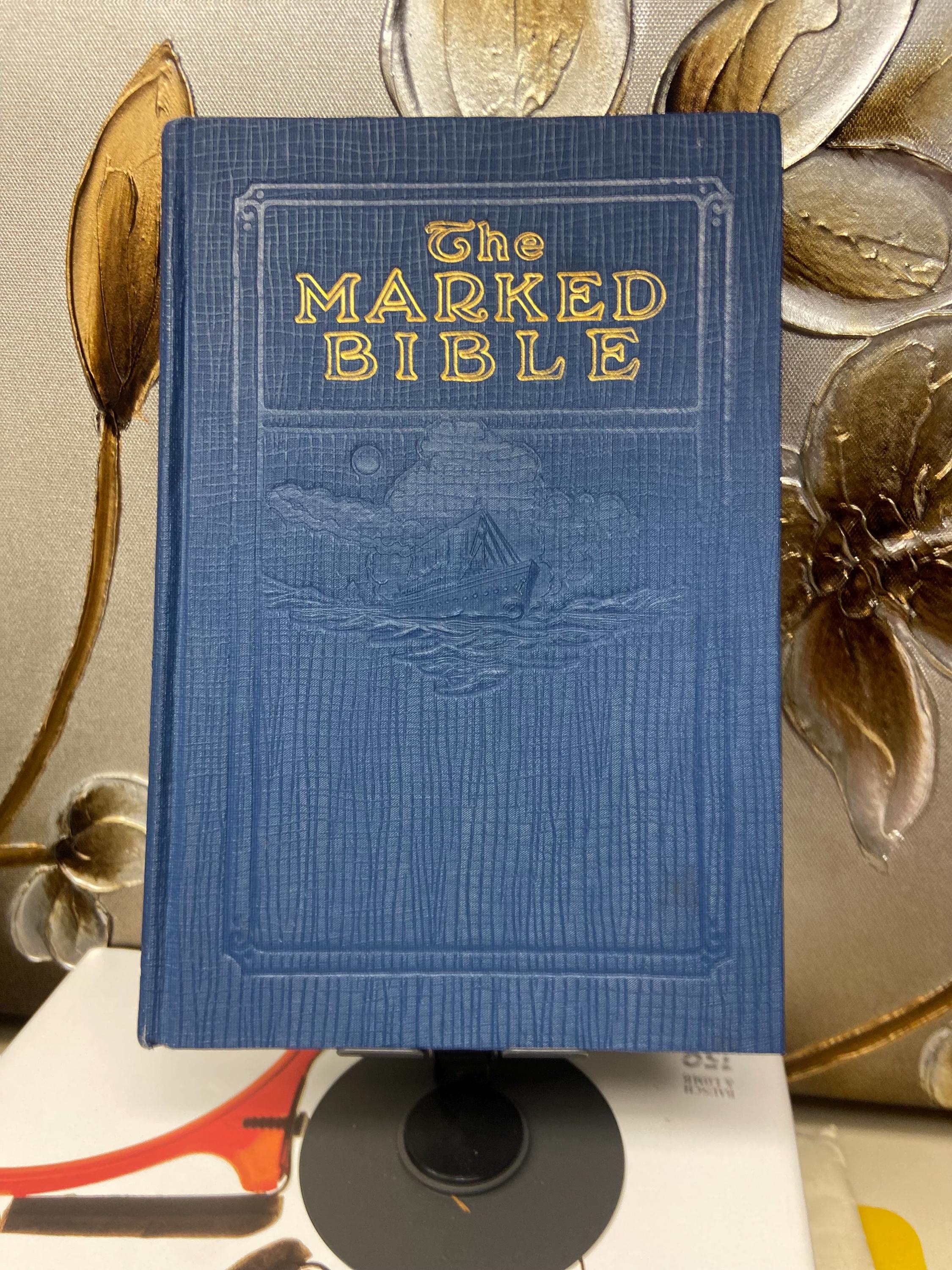 1922年発行 アメリカ 聖書 HOLY BIBLE 洋書 アンティーク マークされた聖書：1922年初版の希少なアンティーク・アドベンチスト