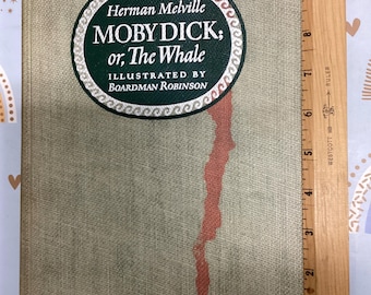 Vintage Moby Dick Hardcover: 1953 Heritage Press Edition