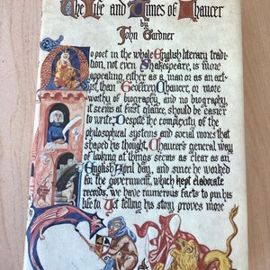 The Life and Times of Chaucer: John Gardner Biography, 1977 First Edition