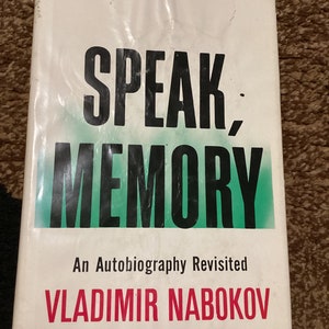 SPEAK, MEMORY: An Autobiography Revisited By VLADIMIR Nabokov 1966 | Vintage Revised Edition Hardcover Book | Classic Autobiography V Good