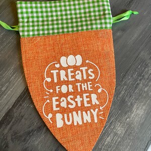 Süßer Oster-Karotte-Leinen-Osterhase-Leckerlibeutel