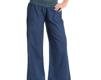 Pantaloni da yoga in cotone petrolio