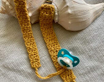 Crochet pacifier clip||Pacifier clip||Baby accessory||crochet accessory