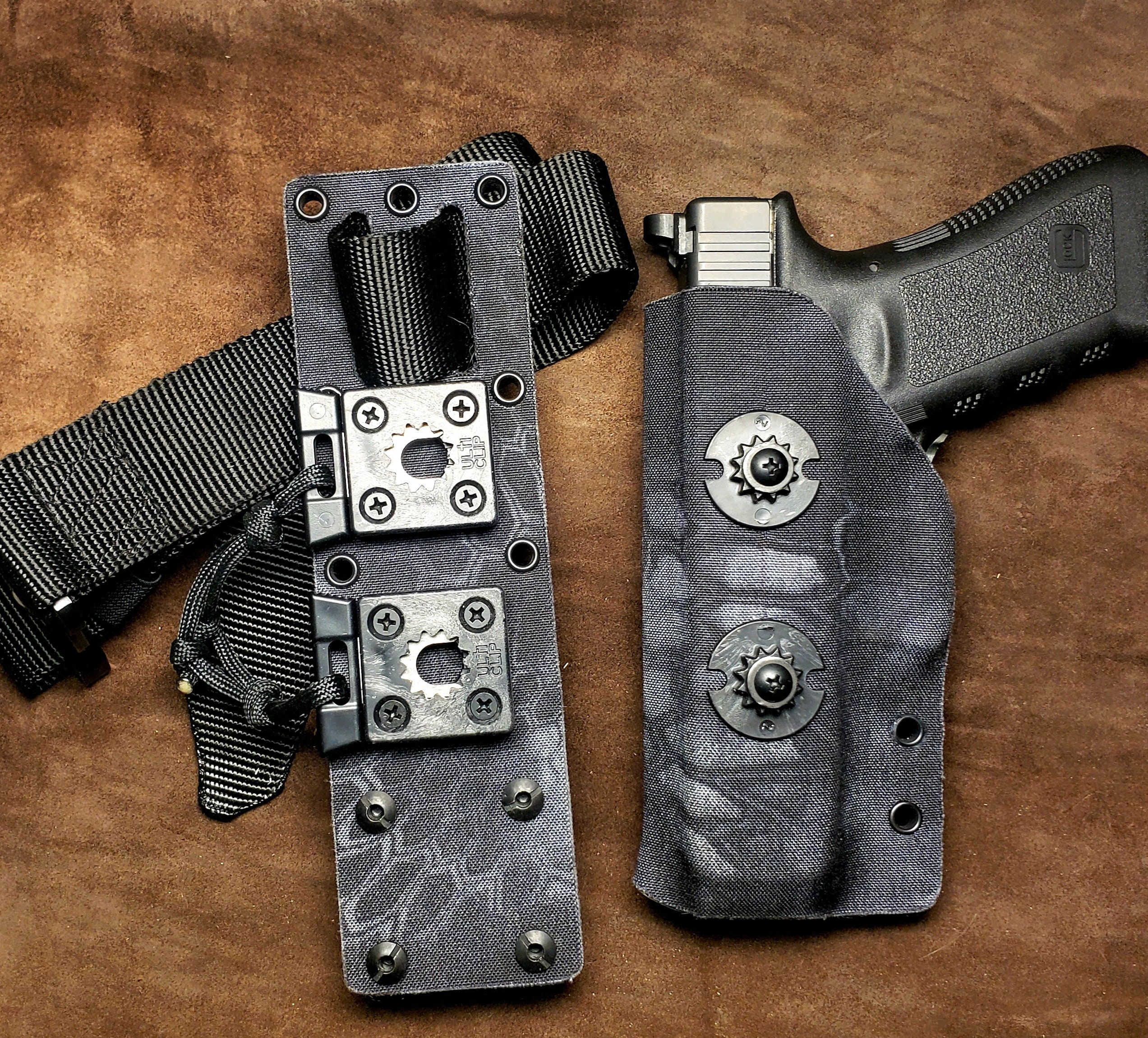 Glock 17 Canvas Covered Kydex 7X Holster LEG STRAP INCLUDED Etsy
