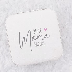 SCHMUCKBOX personalisiert, Geschenk mit Name für Mama, Muttertag, Schmuckkästchen Reiseschmuckbox | Geschenk Muttertag