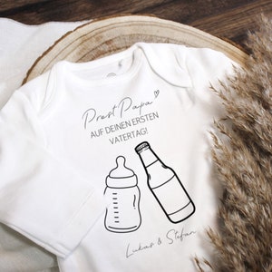 Babybody personalisiert | erster Vatertag | Geschenk Vatertag | Papa | mit Namen | Geschenk für den Papa