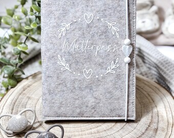 Felt maternity record cover | Personalized maternity record cover | Pregnancy gift