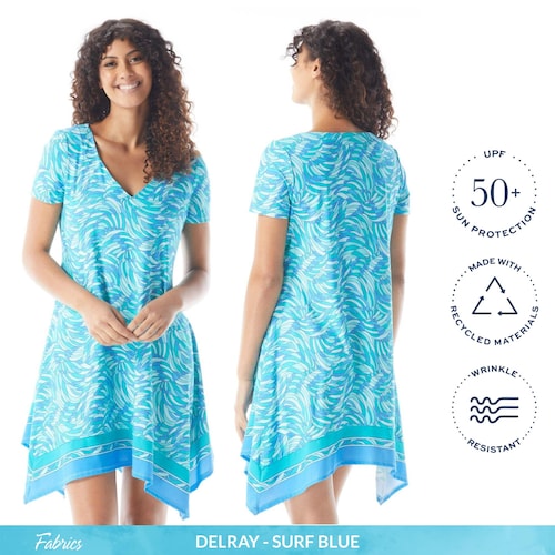 handkerchief hem shirt dress j crew NWT women's handkerchief hem shirt dress size M blue Q4