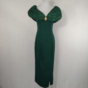Green Bardot Dress - Etsy