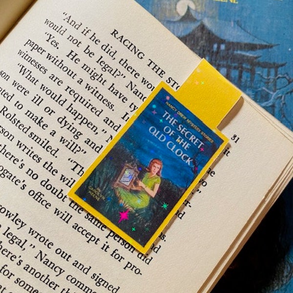 Nancy Drew Holographic Magnetic Bookmarks 90s Kids Nostalgia Bookmarks Secret of the Old Clock