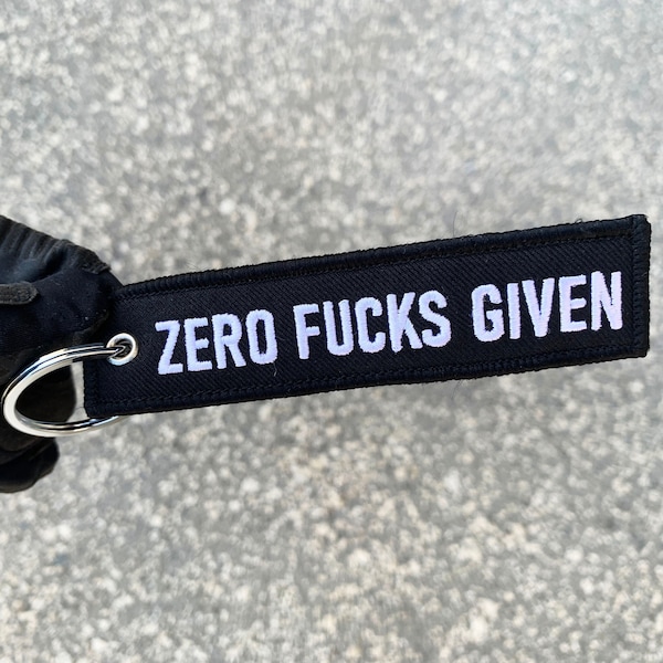 Zero fucks given Key Tag