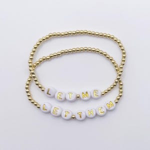 Let Me Let Them Armband Set, Gold Fill, Roségold Fill, Sterling Silber oder versilbert | Inspiriert von Let The Theory Mel Robbins