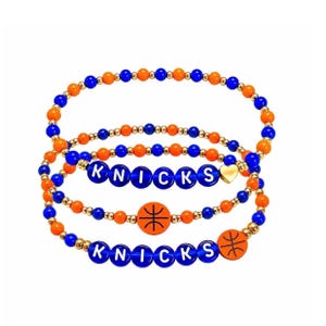 New York Knicks armband | 18K guldfyllt basketarmband | Knicks fansmycken