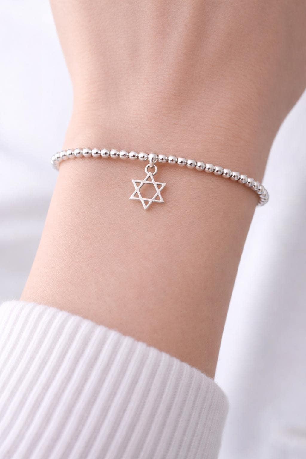 Bracelet fil rouge - etoile de David or