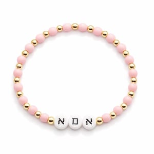 Ima Armband • Kristall- und Goldperlen, Hebräischer Mutterschmuck