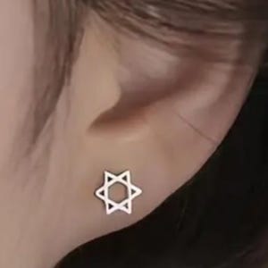 Sterling Silver Star of David Post Earrings, Elegant Jewish Jewelry, Magen David Earrings, Jewish Star Earrings, Judaica Jewelry Earrings