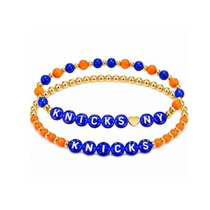 Knicks-inspirerat armband | 18K guldfyllt | New York Knicks basketfangåva