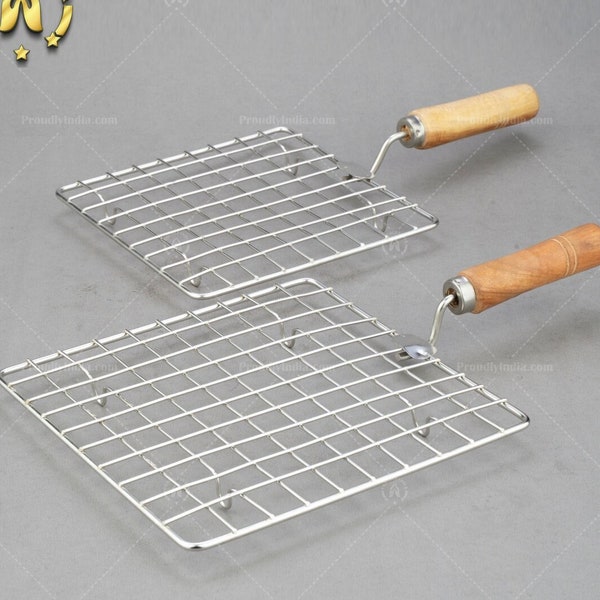 Steel Square Roasting Net,Wire Roaster,Roaster,Cooking Rack for Chiken Grill,Roti Grill, Papad Grill,Roti Roaster,Roti Jaali,Chapati Grill