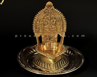 Brass Kamatchi Vilakku: South Indian Lamp, Diwali Diya, Aarti Diya, Brass Oil Lamp, Indian Handicraft for Pooja