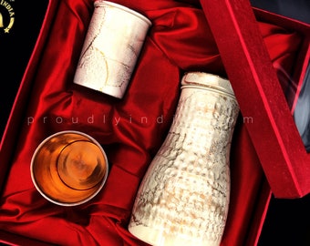Buy White Flask Bottle: The Perfect Copper Water Bottle, Yoga, Travel and Metal Water Bottle - Ideal Return Gift and Tamba Bottle Solution