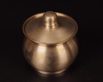 Pojemnik na ghee z brązu bezołowiowego, pojemnik na olej, pojemnik na olej Kansa, pojemnik na ghee Desi, pojemnik na ghee Kansa, 150 ml, prezenty hurtowe, indyjski prezent na Diwali