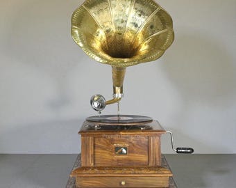 HMV シニアモナーク蓄音機 His Masters Voice 本物 ヴィンテージ