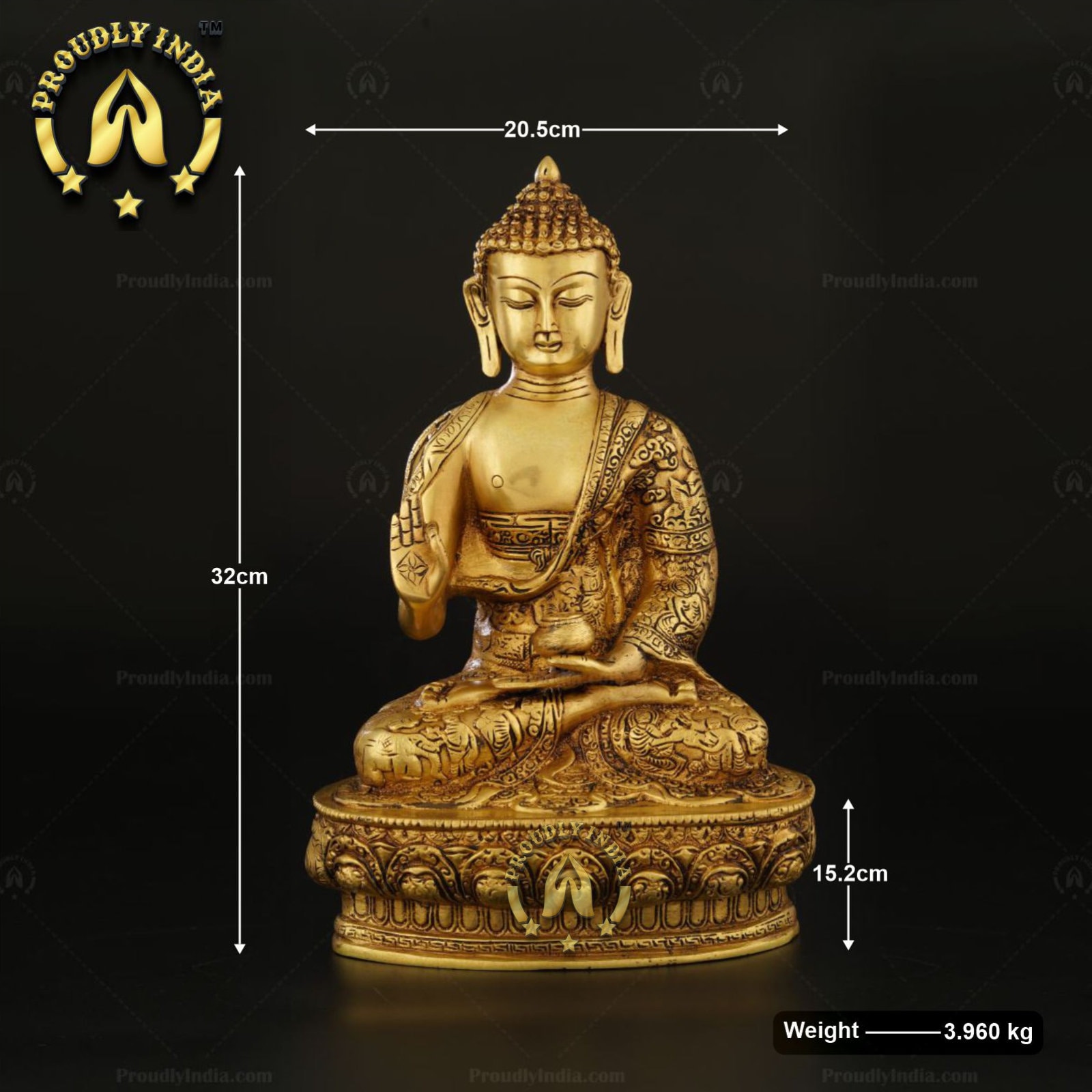 Brass Buddha Statue: 12.5 Inch Meditating Gautama Figurine - Etsy 日本