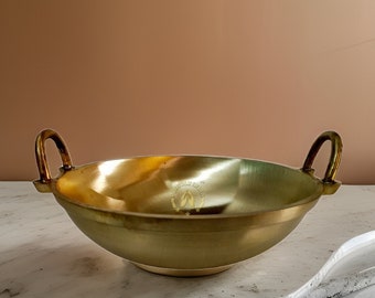 Handcrafted Brass Kadai for Kitchen Accessories - Shop Eco-friendly Luxury  Items!