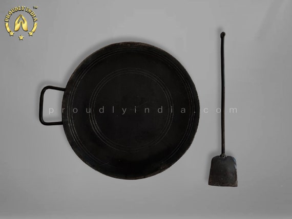 Egg Frying Pan,9 Inch Small Pan,lasercut Iron Dosa Tawa With Kambi