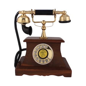 Valentines Day Gift,Antique Landline,Telephone,Vintage Wooden Rotatory Telephone 2,Wooden Telephone,Antique Old Telephone,Vintage Telephone