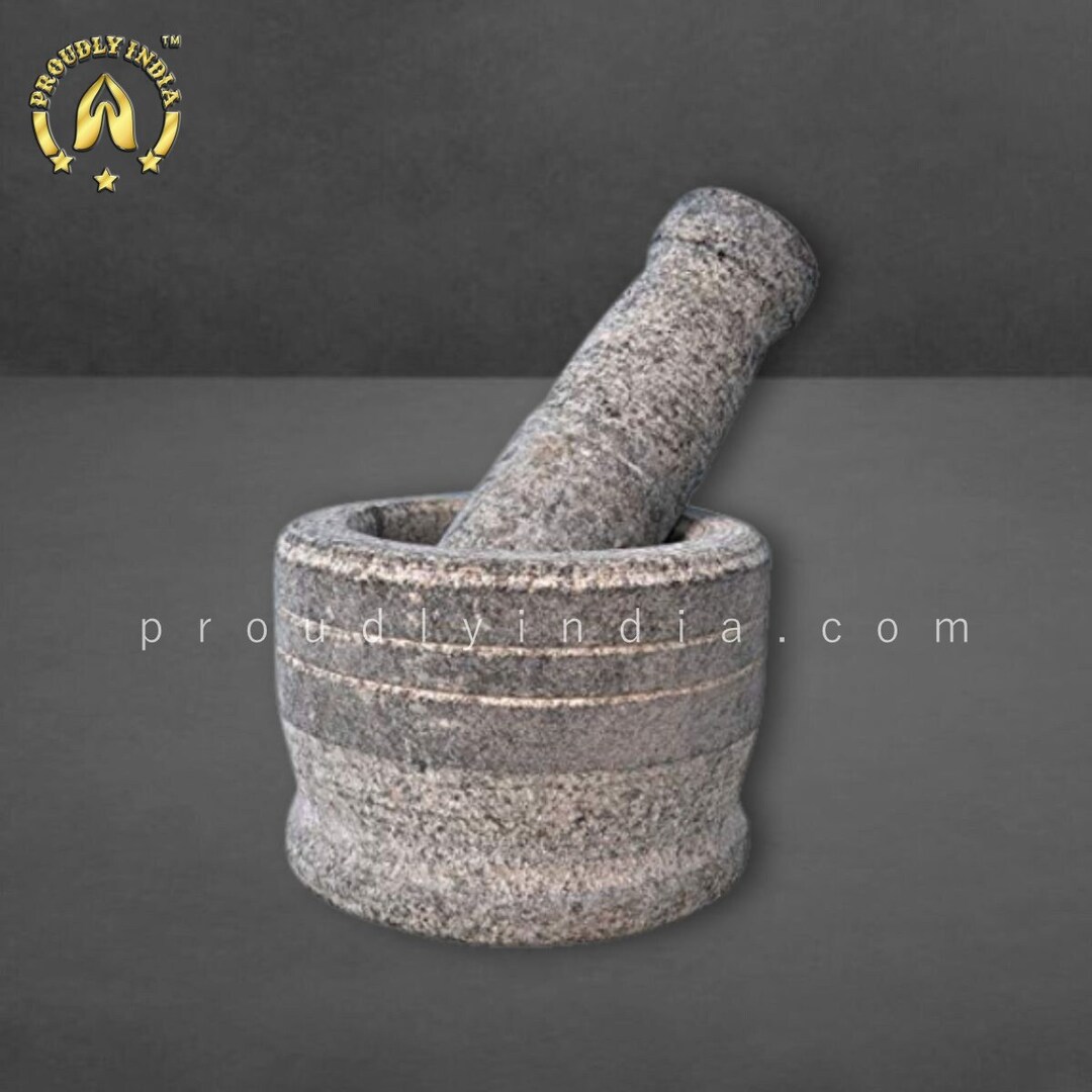 Motor and Pestle, Stone Molcajete, Mortar and Pestle, Stone Okhli