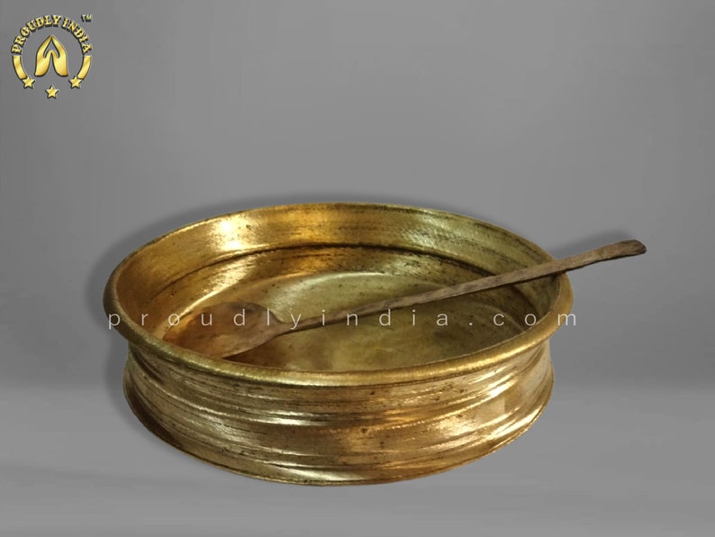 14 Kerala Bronze Uruli, Unpolished Vaarpu Cooking, Serving, Housewarming Gift, Indian Handicraft, Free Chattukam image 4