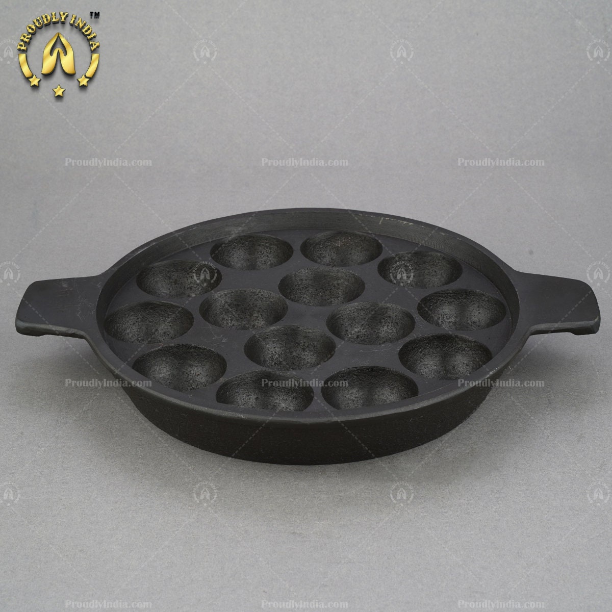 Cast Iron Appa Chatti with Lid / Appam pan For Kitchen use Pack of