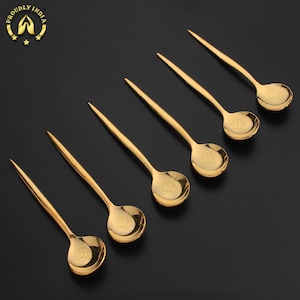 Cutlery Set, Gold Cutlery Set, Modern Cutlery Set, Artisan Flatware, Tableware Set, Brass Spoon, Flatware Set, Dining Utensil Set