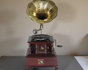 HMV シニアモナーク蓄音機 His Masters Voice 本物 ヴィンテージ