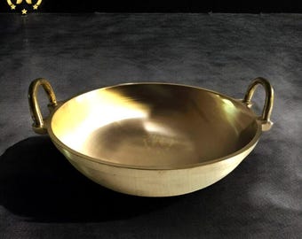 Bronze Kerala Cheenachatti, Indian Kadai, Traditional Bronze Fry Pan, Bronze Vadachatti, Traditional Deep Frying Pan, 8 Inch to 12 Inch Size
