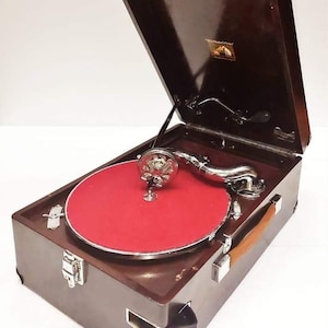 hmv102 動作品 ポータブル蓄音機 HMV102 (黒色)