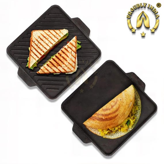 in Square Dosa and Grill Pan, Premium Quality Multipurpose