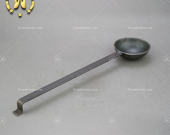 Iron Long handle Tadka Pan, Sambrani Karandi for Hair Drying,  Traditional Iron Dhool Kal for Prayers and Outdoors and Temples.