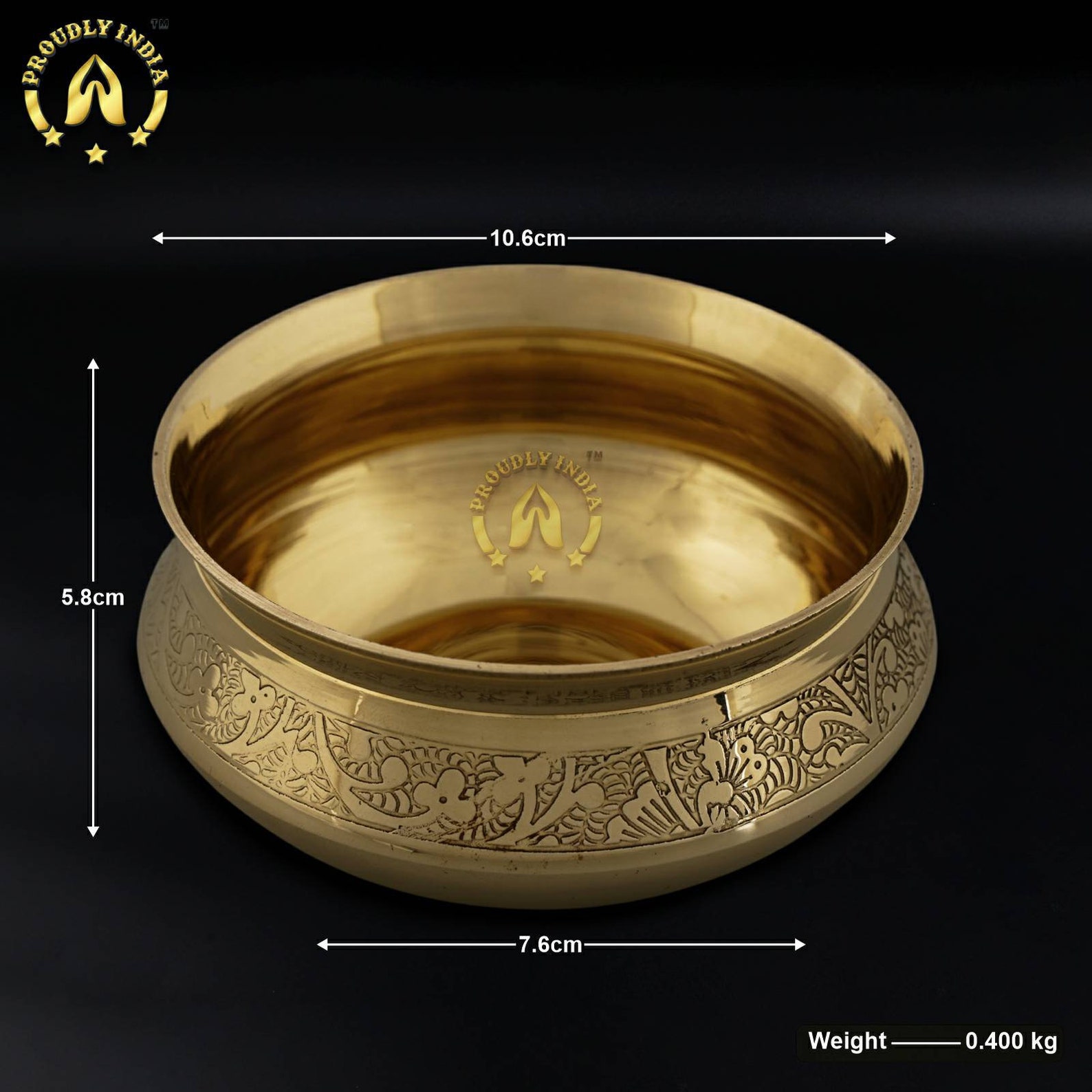 Brass Serving Bowl, Dinner Serving Set, Brass Handi, Pital Handi, Curry